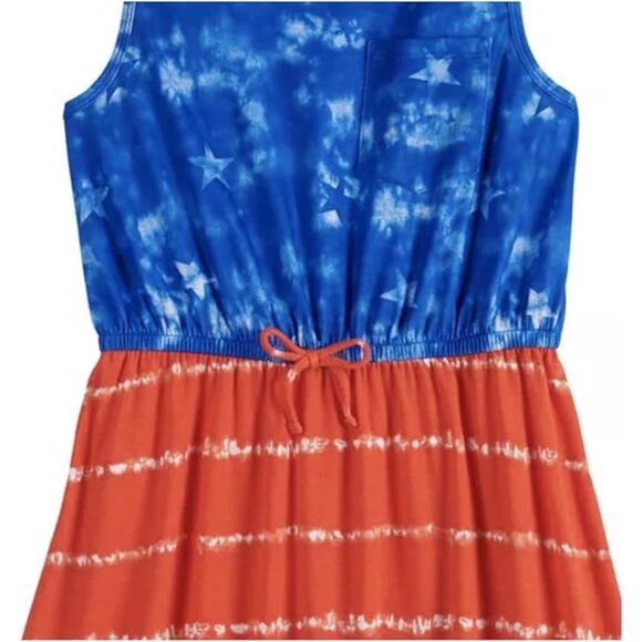 Girls 4th of July Red White Blue Patriotic Americana Dress - Picture 2 of 3